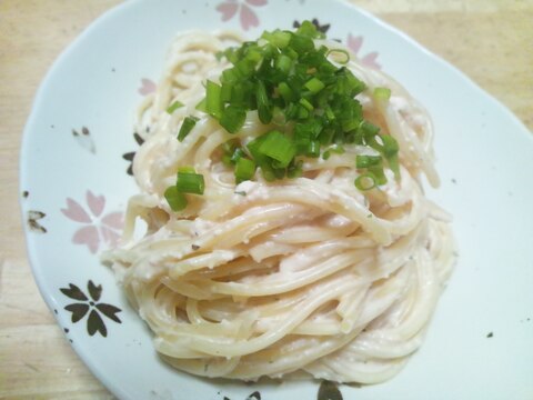 お家で簡単♪濃厚♪明太クリームパスタ